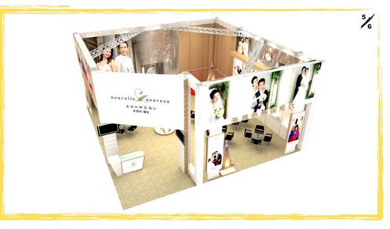 上海婚紗展_展位設(shè)計,韓國洛維拉_展臺展覽搭建.展會設(shè)計布置