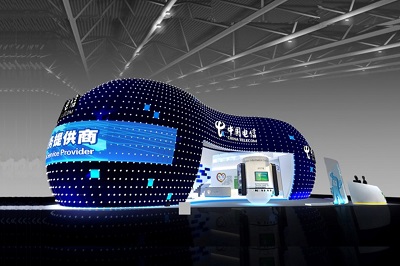 展臺(tái)搭建沉浸式體驗(yàn)館,中國(guó)電信展會(huì)展臺(tái)設(shè)計(jì)搭建-美湖展覽